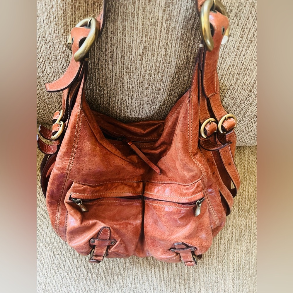 Francesco Biasia Women’s Hobo Bag
Brown Double Strap Y2K Shoulder
Handbag Purse